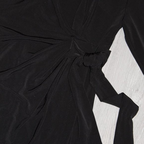 Oh Baby by Motherhood Stretchy SImple Black LS Dress Size M - Picture 2 of 4